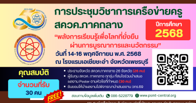 การประชุมวิชาการเครือข่ายครู สควค.ภาคกลาง ปี 2568