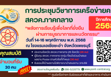 การประชุมวิชาการเครือข่ายครู สควค.ภาคกลาง ปี 2568